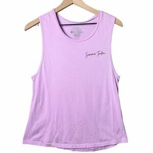 Pure Barre “Summer tuckin” Muscle Tank Light Pink 100% Cotton Women’s Size L
